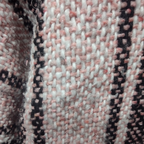 Authentic Mexican Poncho Baja Hoodie Pullover L Skater Surfer pink black gray - Picture 3 of 4